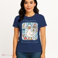 Silly Goose Teacher Club Funny Back To School Women's T-Shirt thumb 4