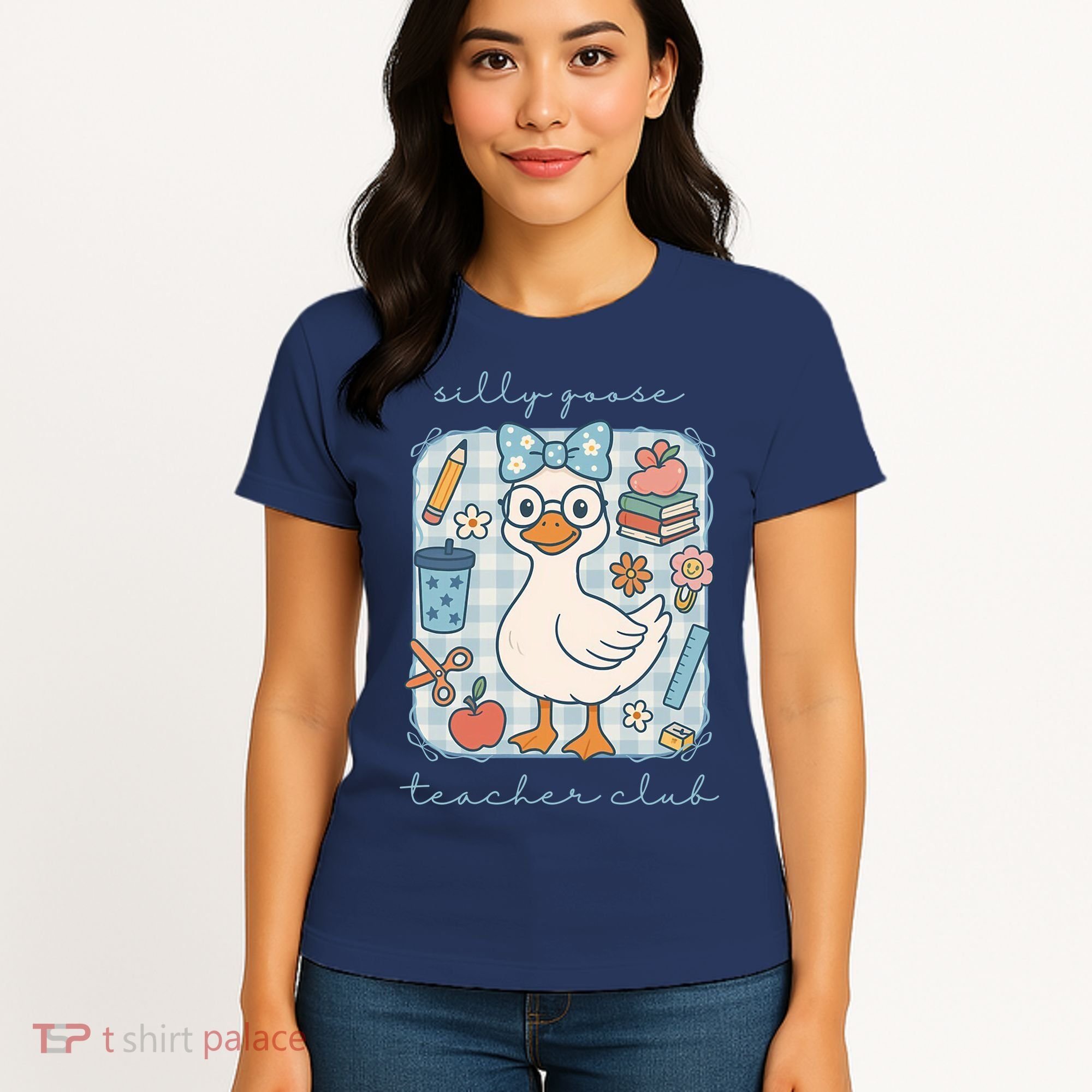 Silly Goose Teacher Club Funny Back To School Women's T-Shirt