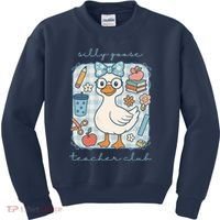 Silly Goose Teacher Club Funny Back To School Kids Sweatshirt thumb 0