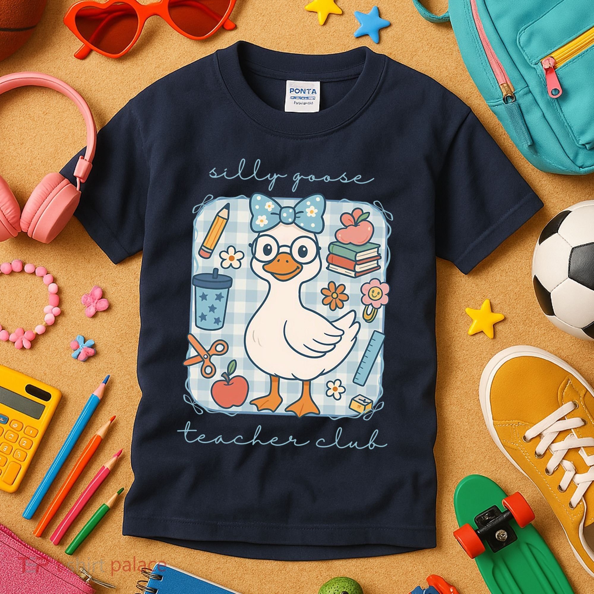 Silly Goose Teacher Club Funny Back To School Kids T-Shirt