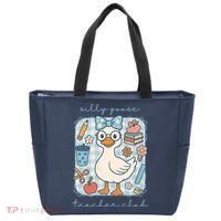 Silly Goose Teacher Club Funny Back To School Tote Bag thumb 0