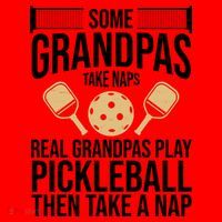 Some Grandpas Take Naps Real Grandpas Play Pickleball Funny Santa Hat thumb 1