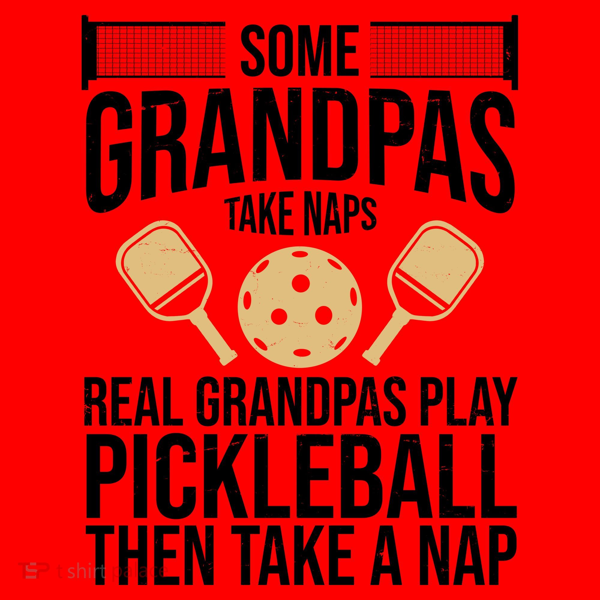 Some Grandpas Take Naps Real Grandpas Play Pickleball Funny Santa Hat