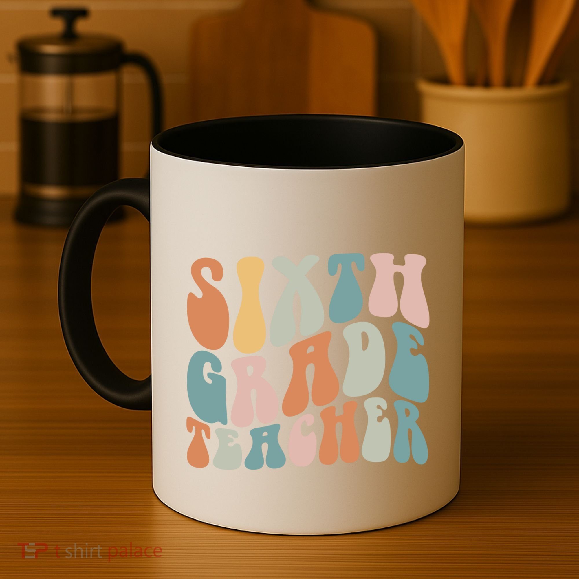 Sixth Grade Teacher Back To School Groovy Retro 6Th Grade Meaningful Gift Coffee Mug