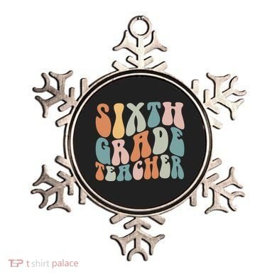 Sixth Grade Teacher Back To School Groovy Retro 6Th Grade Meaningful Gift Ornament