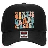 Sixth Grade Teacher Back To School Groovy Retro 6Th Grade Meaningful Gift Hat thumb 0