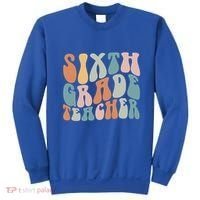 Sixth Grade Teacher Back To School Groovy Retro 6Th Grade Meaningful Gift Sweatshirt thumb 0
