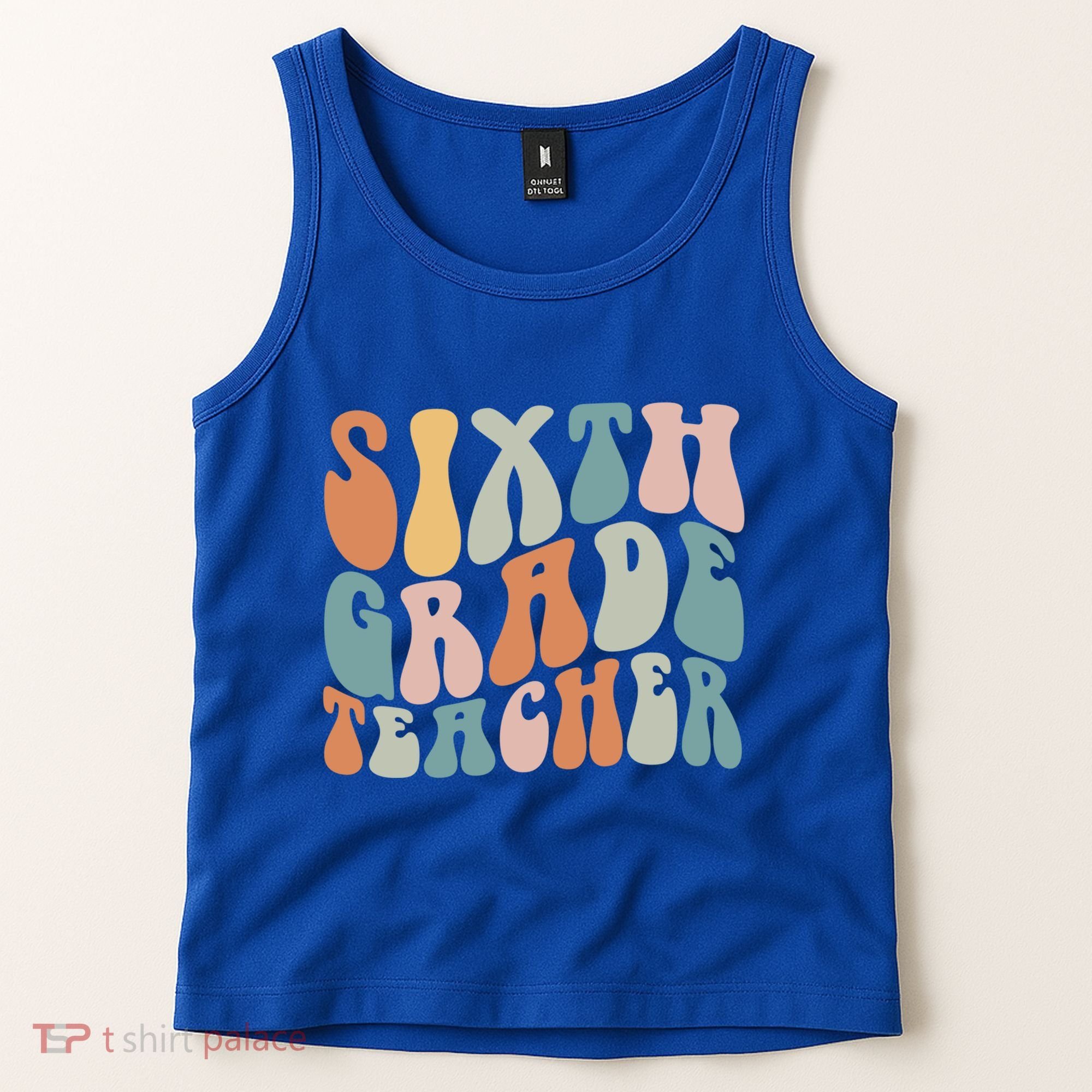 Sixth Grade Teacher Back To School Groovy Retro 6Th Grade Meaningful Gift Tank Top