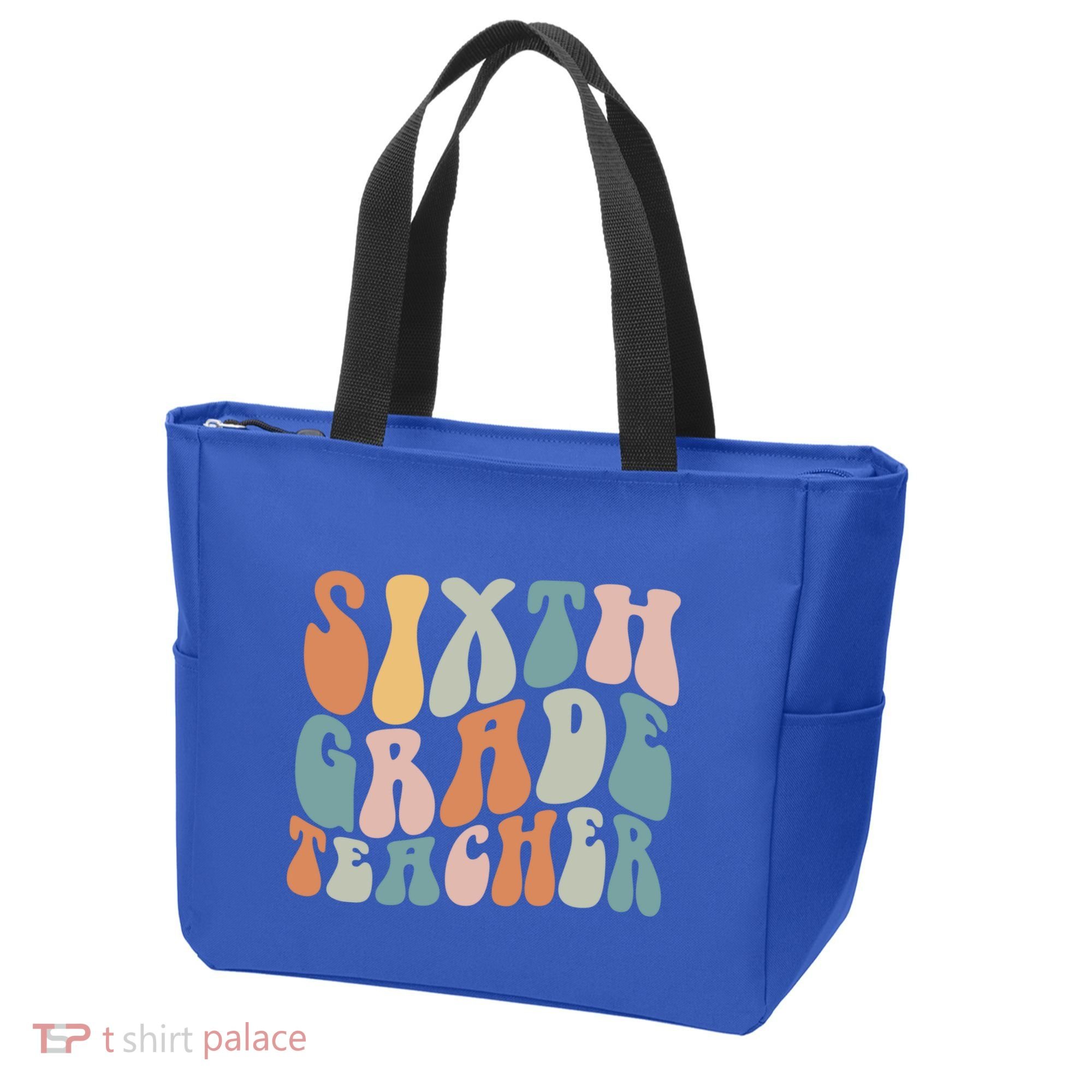Sixth Grade Teacher Back To School Groovy Retro 6Th Grade Meaningful Gift Tote Bag