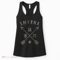 Smyrna Ga T Distressed Boho Style Home City Women's Tank Top thumb 0