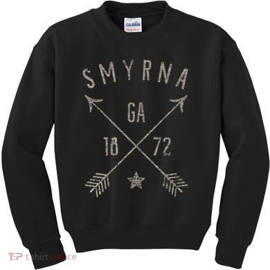 Smyrna Ga T Distressed Boho Style Home City Kids Sweatshirt