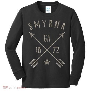 Smyrna Ga T Distressed Boho Style Home City Kids Long Sleeve Shirt