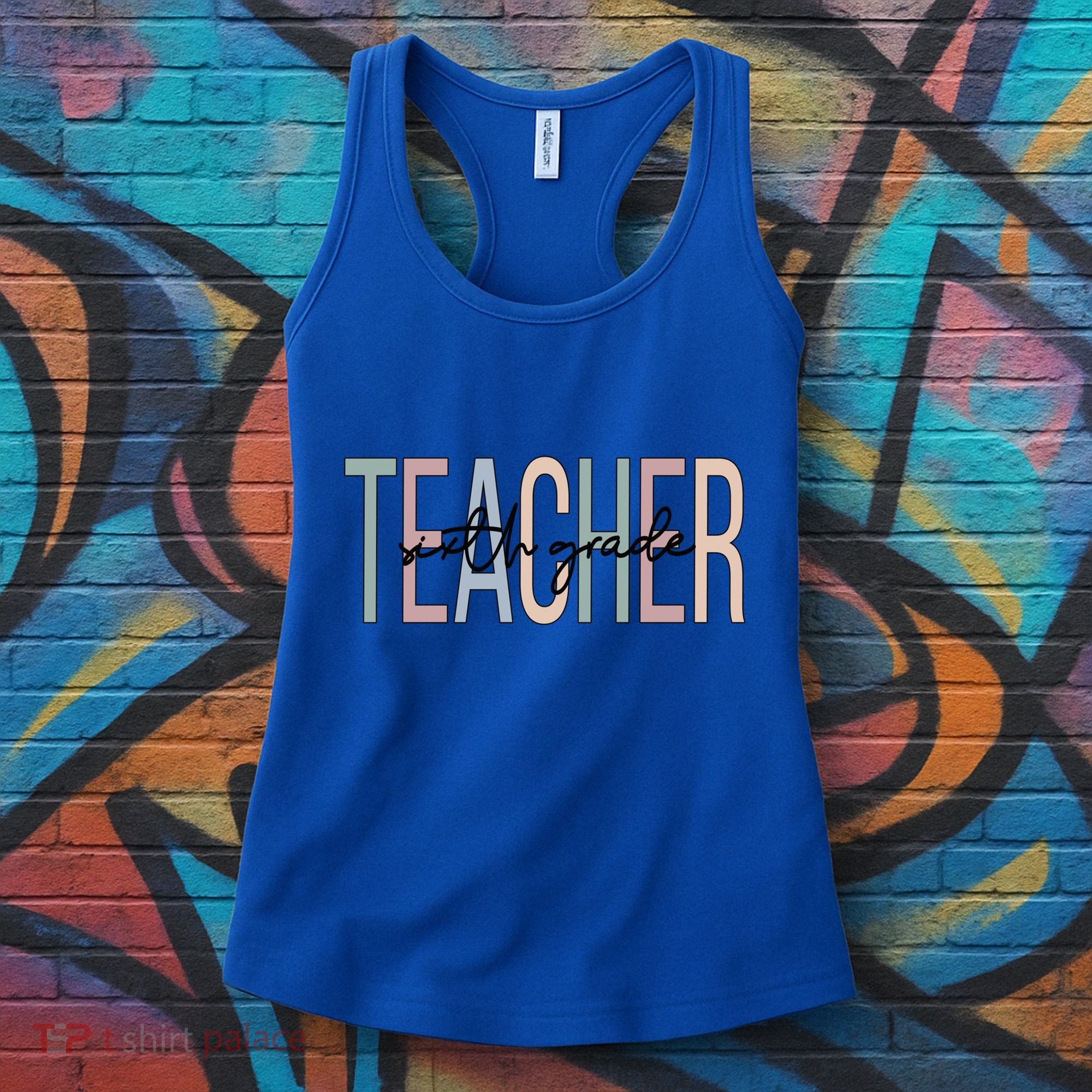 Sixth Grade Teacher Boho 6Th Grade Teacher Funny Gift Women's Tank Top