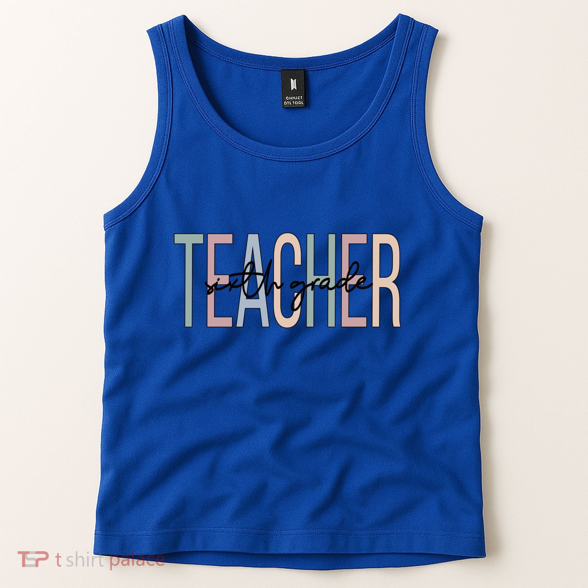 Sixth Grade Teacher Boho 6Th Grade Teacher Funny Gift Tank Top