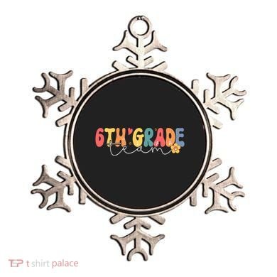 Sixth Grade Teacher Retro Groovy Design 6Th Grade Team Cool Gift Ornament
