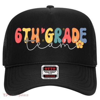 Sixth Grade Teacher Retro Groovy Design 6Th Grade Team Cool Gift Hat
