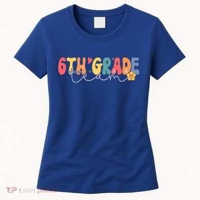 Sixth Grade Teacher Retro Groovy Design 6Th Grade Team Cool Gift Women's T-Shirt