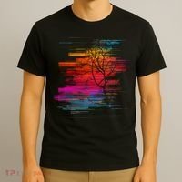 Sunset Glitch Tree T-Shirt thumb 3