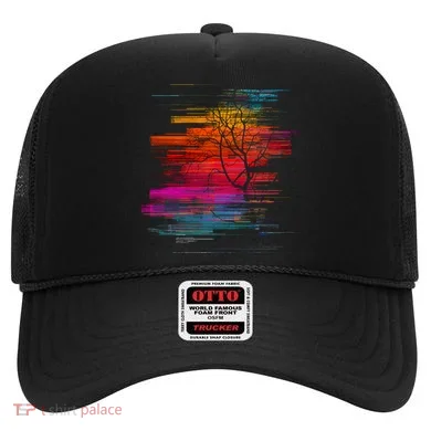 Sunset Glitch Tree Hat