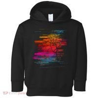 Sunset Glitch Tree Toddler Hoodie thumb 0