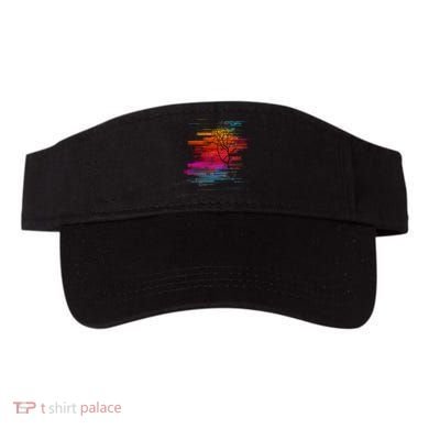 Sunset Glitch Tree Visor