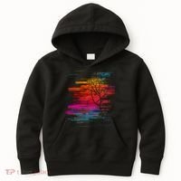 Sunset Glitch Tree Kids Hoodie thumb 0
