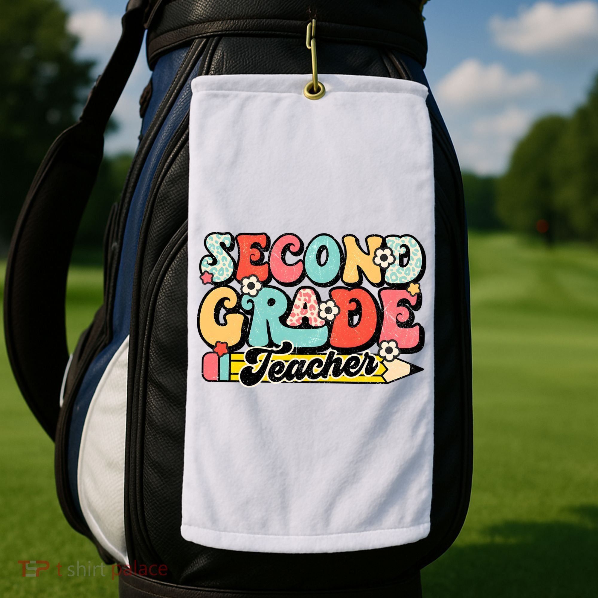 Second Grade Teacher 2nd Grade Teacher Golf Towel