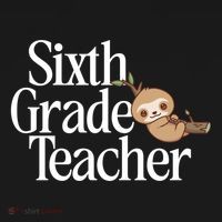 Sixth Grade Teacher Sloth Back To School 6Th Grade Gift Flexfit Unipanel Trucker Cap thumb 2
