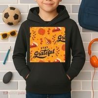 Stay Grateful Thanksgiving Holiday Kids Hoodie thumb 2