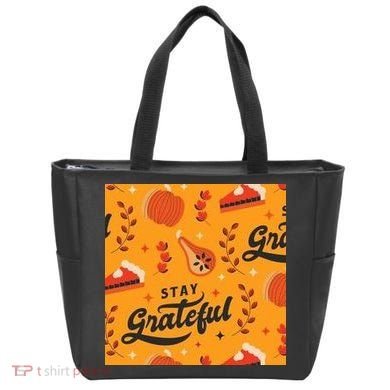 Stay Grateful Thanksgiving Holiday Tote Bag