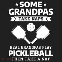 Some Grandpas Take Naps Real Grandpas Play Pickleball Women's Sweatshirt thumb 2