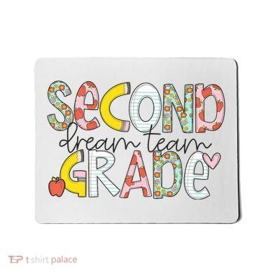 Second Grade Teacher Back To School 2nd Grade Dream Team Mousepad