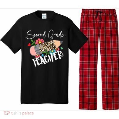 Second Grade Teacher Leopard Pencil 2nd Grade Teacher Pajama Set