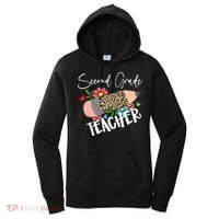 Second Grade Teacher Leopard Pencil 2nd Grade Teacher Women's Hoodie thumb 0
