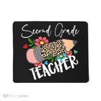 Second Grade Teacher Leopard Pencil 2nd Grade Teacher Mousepad thumb 0