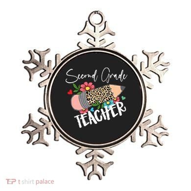 Second Grade Teacher Leopard Pencil 2nd Grade Teacher Ornament