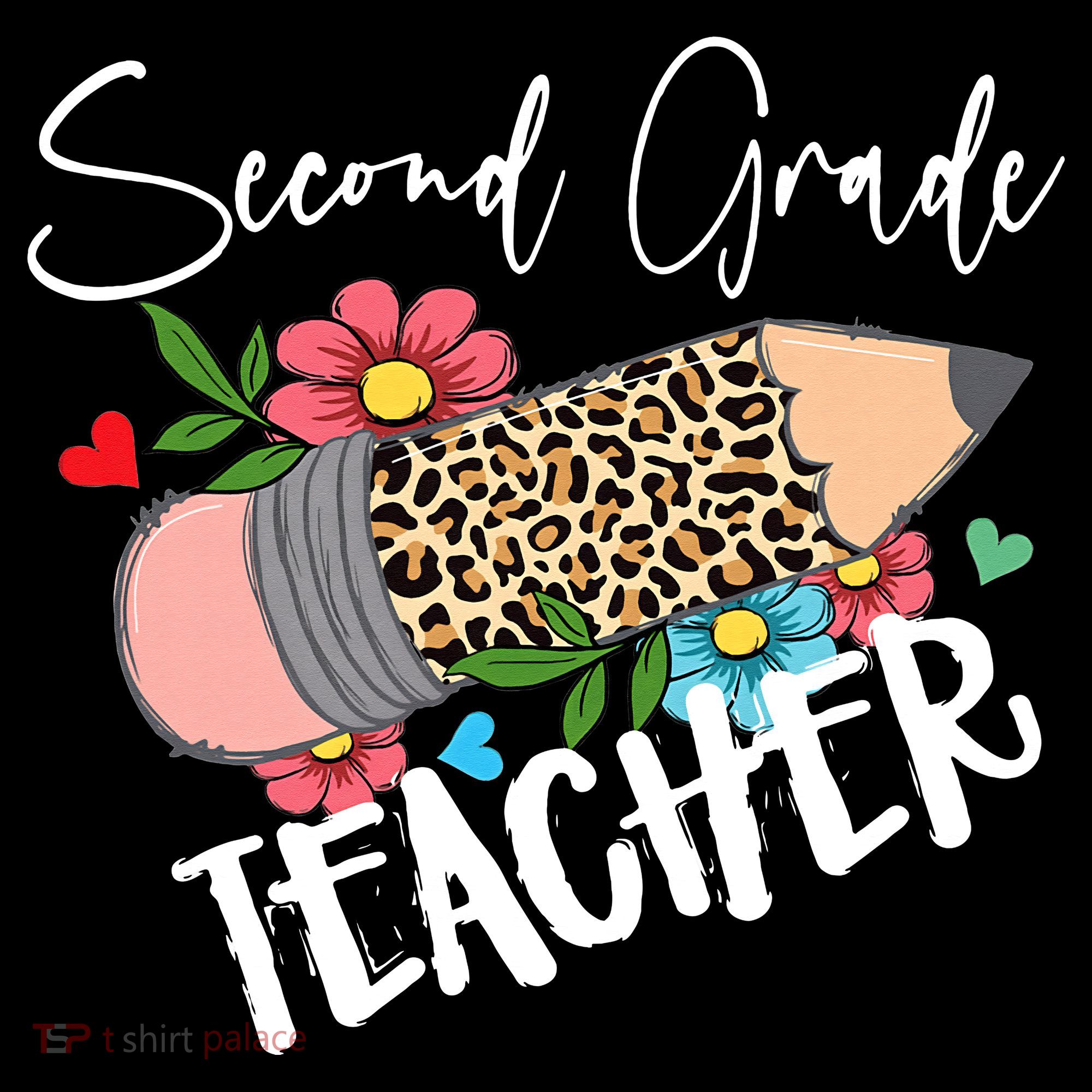 Second Grade Teacher Leopard Pencil 2nd Grade Teacher Women's Tank Top