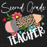 Second Grade Teacher Leopard Pencil 2nd Grade Teacher Hat thumb 2