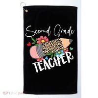 Second Grade Teacher Leopard Pencil 2nd Grade Teacher Golf Towel thumb 0