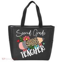 Second Grade Teacher Leopard Pencil 2nd Grade Teacher Tote Bag thumb 0