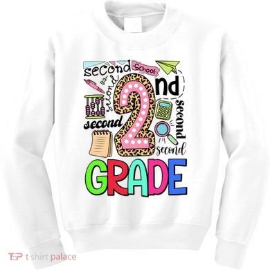 Second Grade Teacher 2nd Grade Back To School Kids Sweatshirt