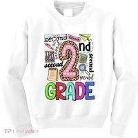 Second Grade Teacher 2nd Grade Back To School Kids Sweatshirt thumb 0
