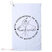 Stop Geoengineering The Weather Anti Government Golf Towel thumb 0