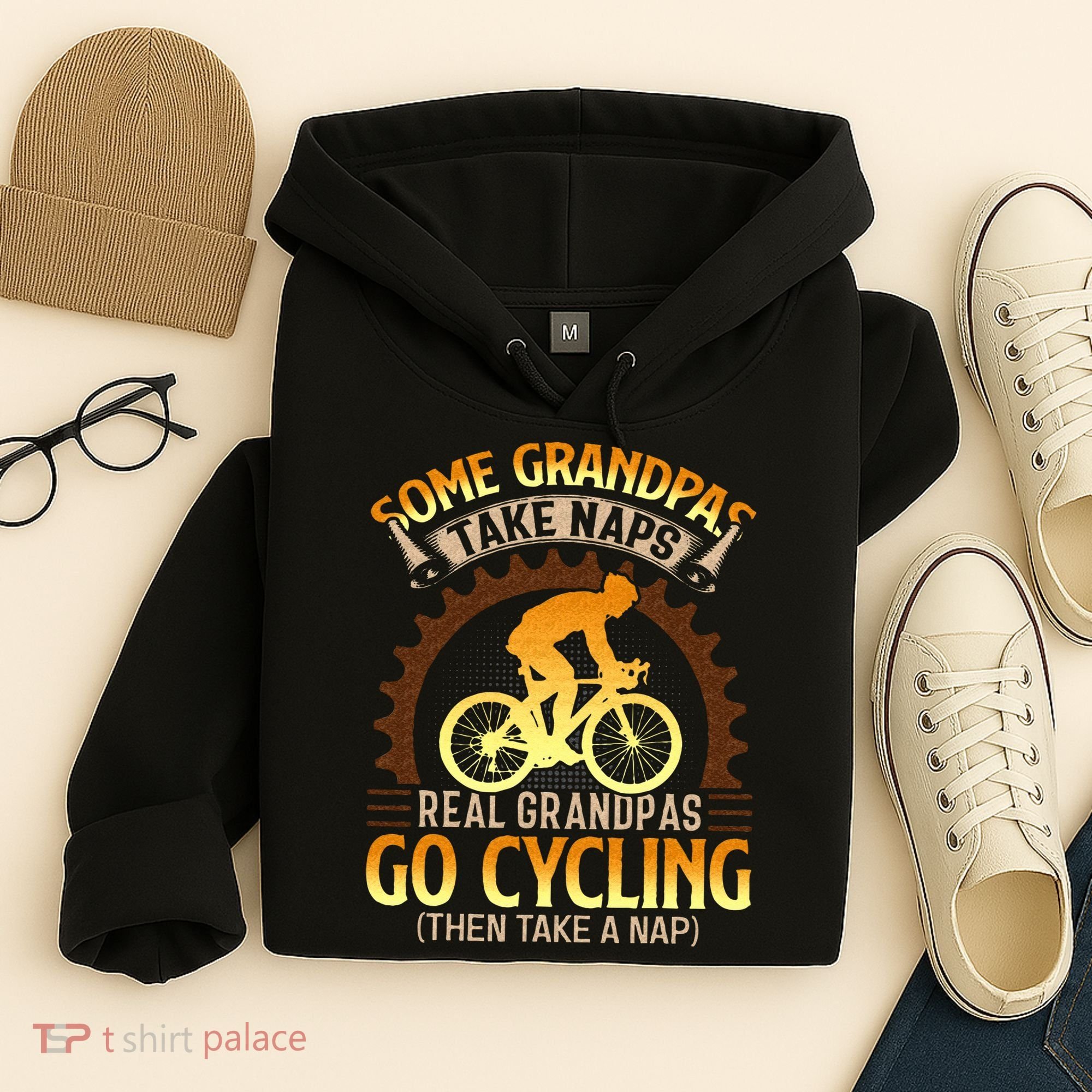 Some Grandpas Take Naps Real Grandpas Go Cycling Hoodie