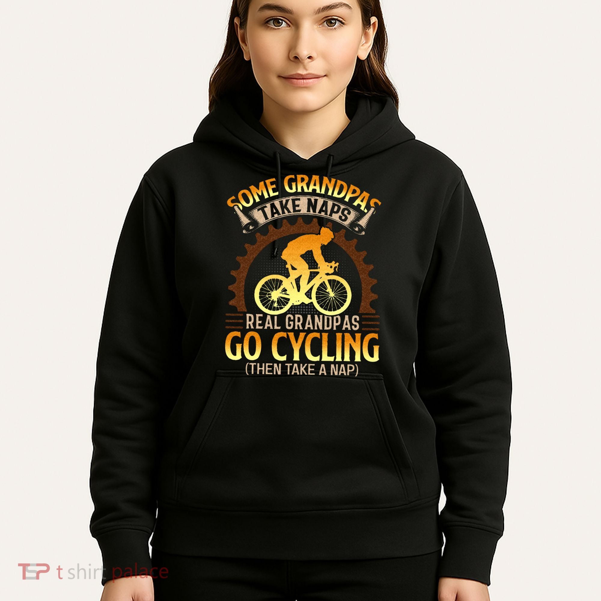 Some Grandpas Take Naps Real Grandpas Go Cycling Hoodie