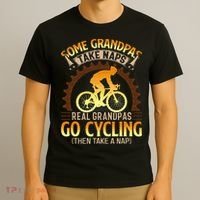 Some Grandpas Take Naps Real Grandpas Go Cycling T-Shirt thumb 3