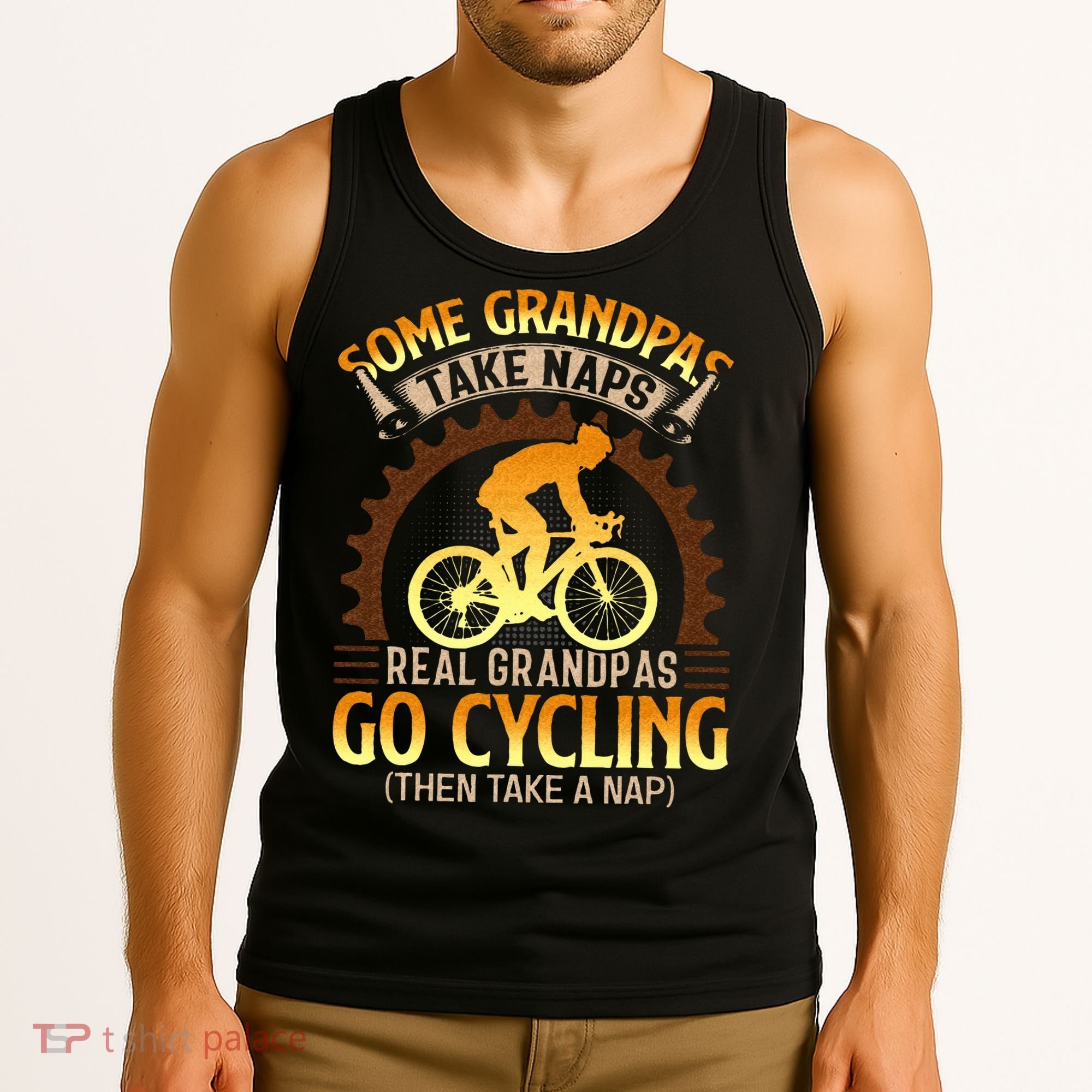 Some Grandpas Take Naps Real Grandpas Go Cycling Tank Top