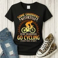 Some Grandpas Take Naps Real Grandpas Go Cycling Women's T-Shirt thumb 3