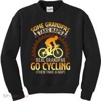 Some Grandpas Take Naps Real Grandpas Go Cycling Kids Sweatshirt thumb 0