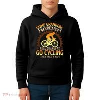 Some Grandpas Take Naps Real Grandpas Go Cycling Kids Hoodie thumb 4